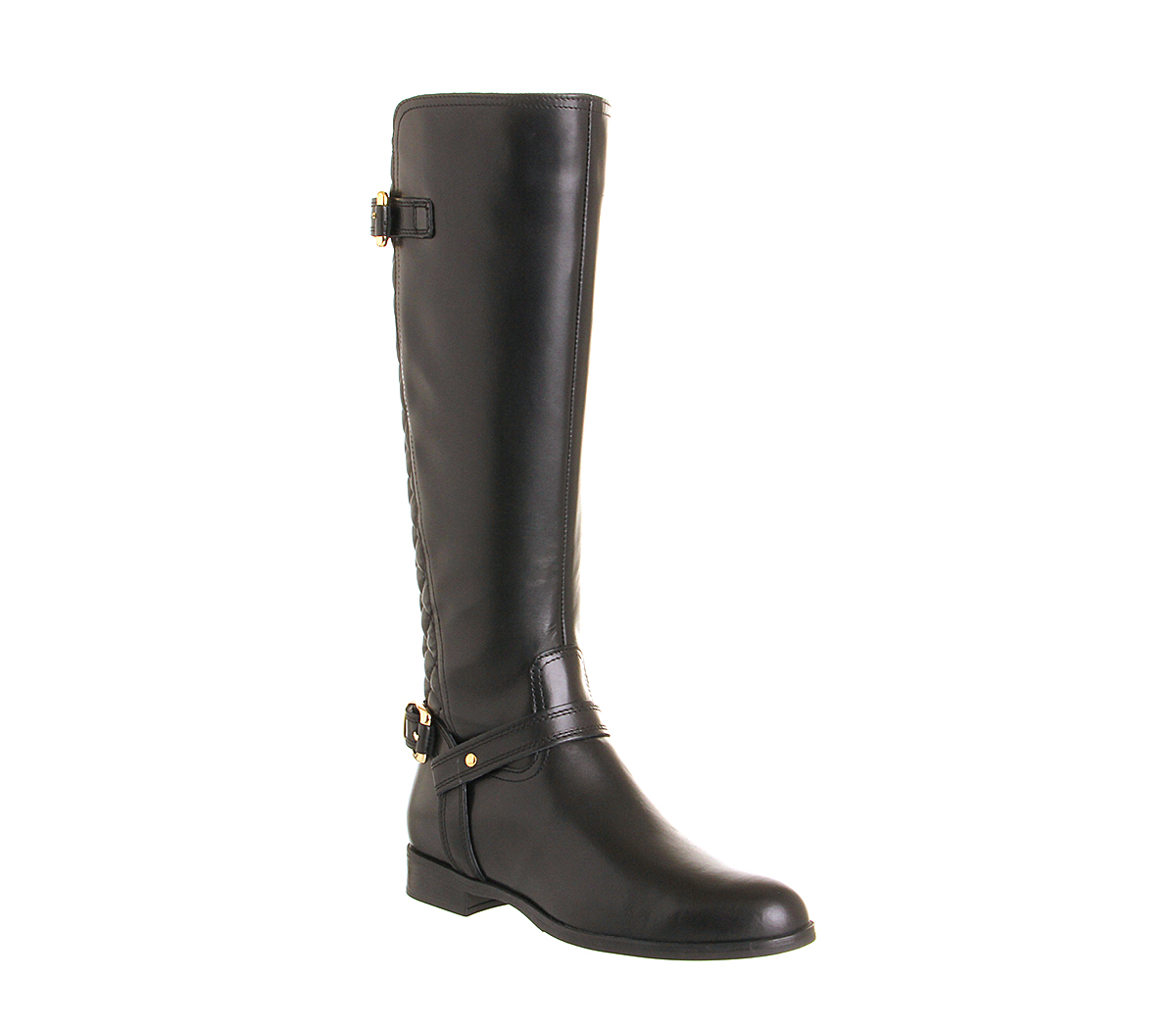 OFFICENinja Stirrup Elastic Back BootsBlack Quilt Leather