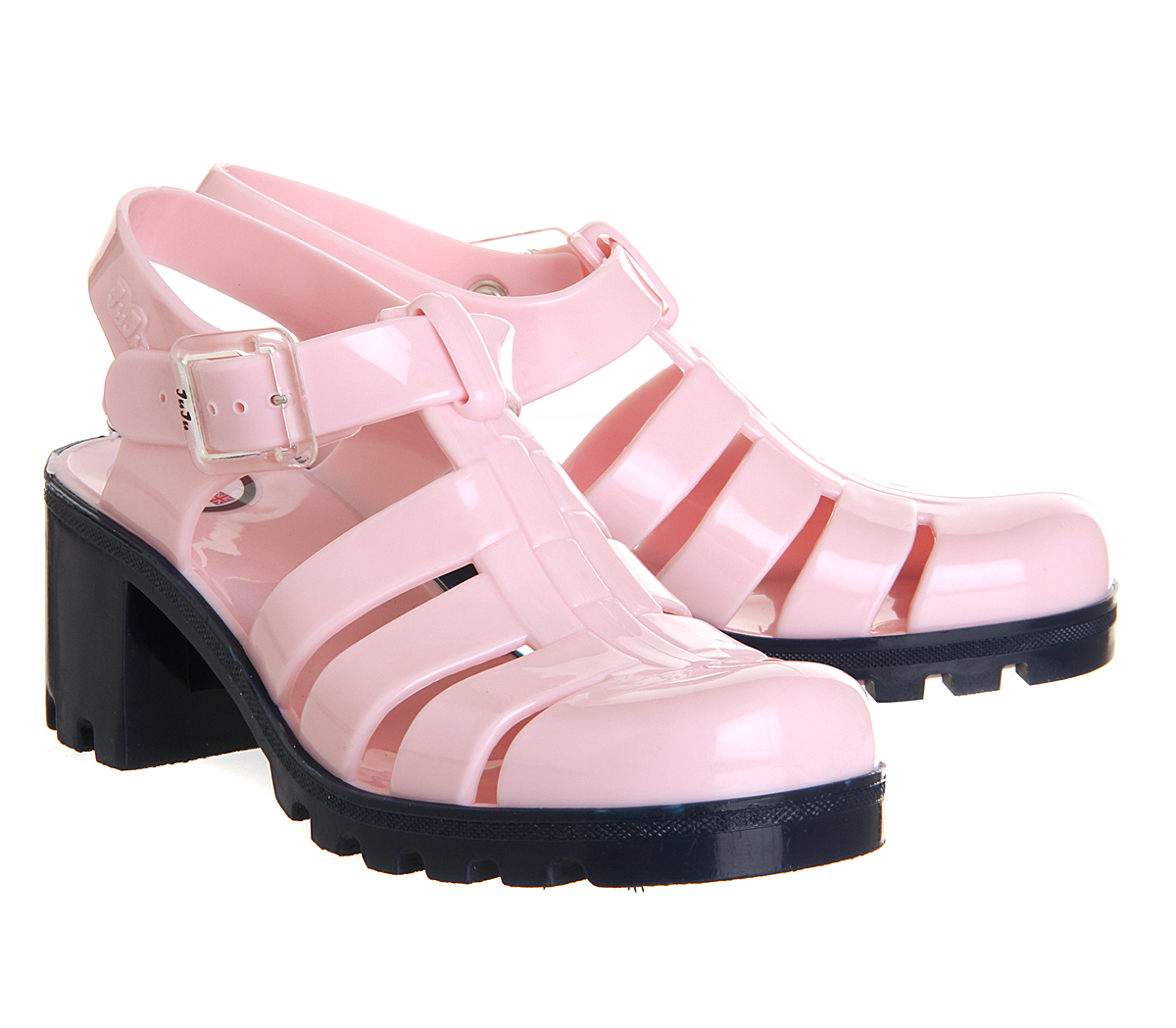 JuJu Babe Hi Juju Jelly Pale Pink Navy - Women's Sandals