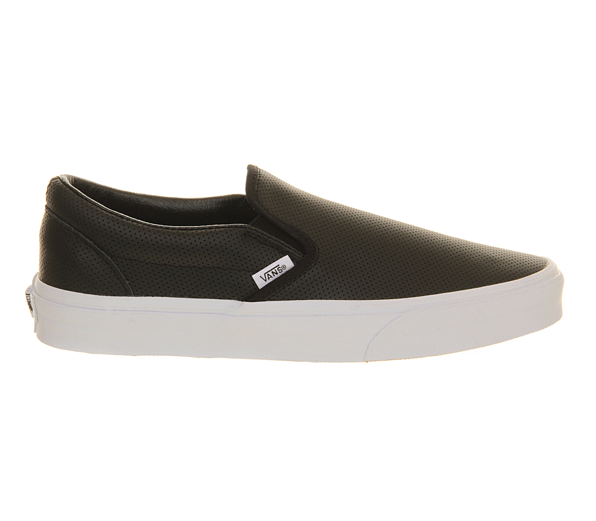 VansClassic Slip On ShoesBlack Perforated Leather