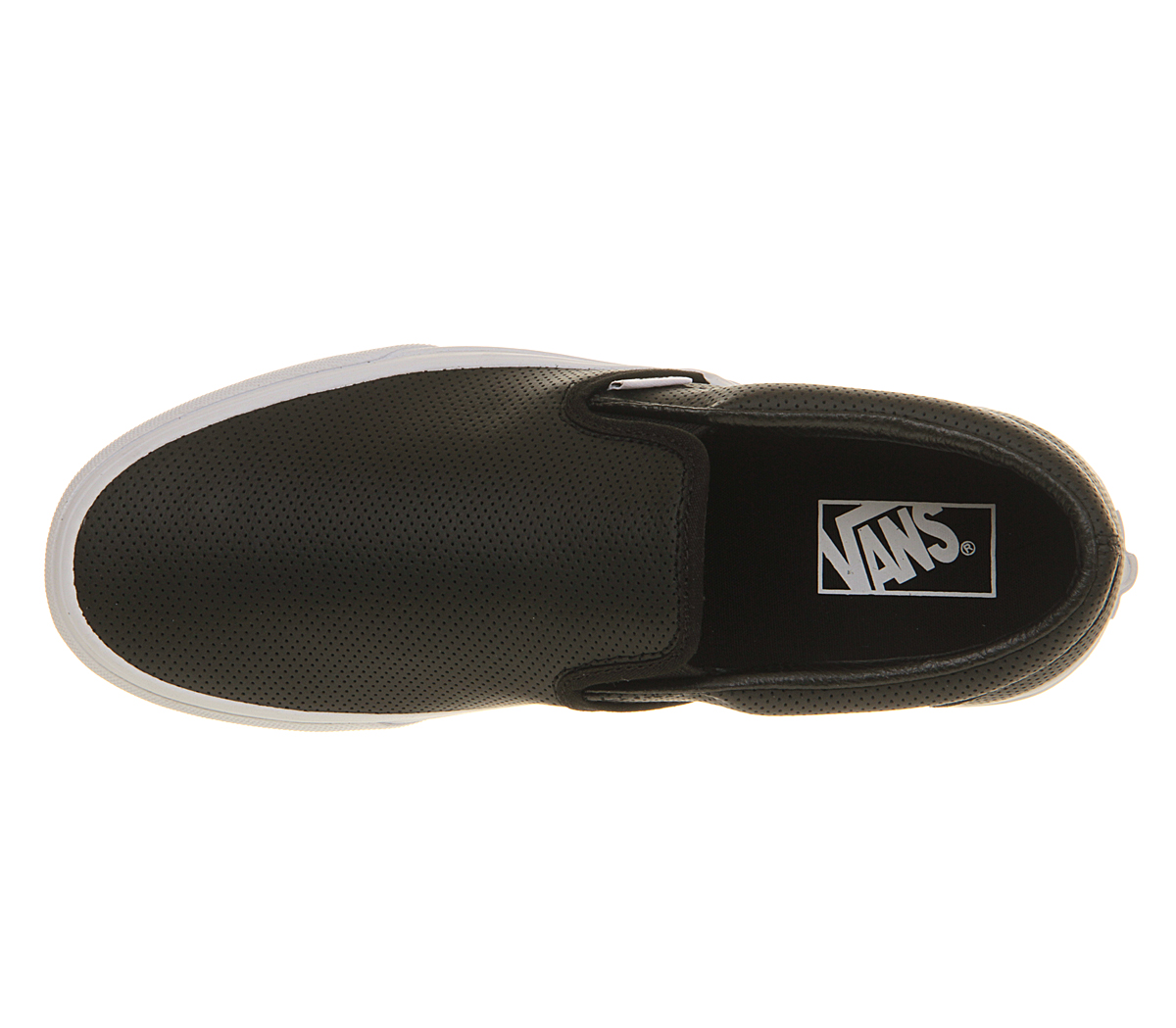 VansClassic Slip On ShoesBlack Perforated Leather