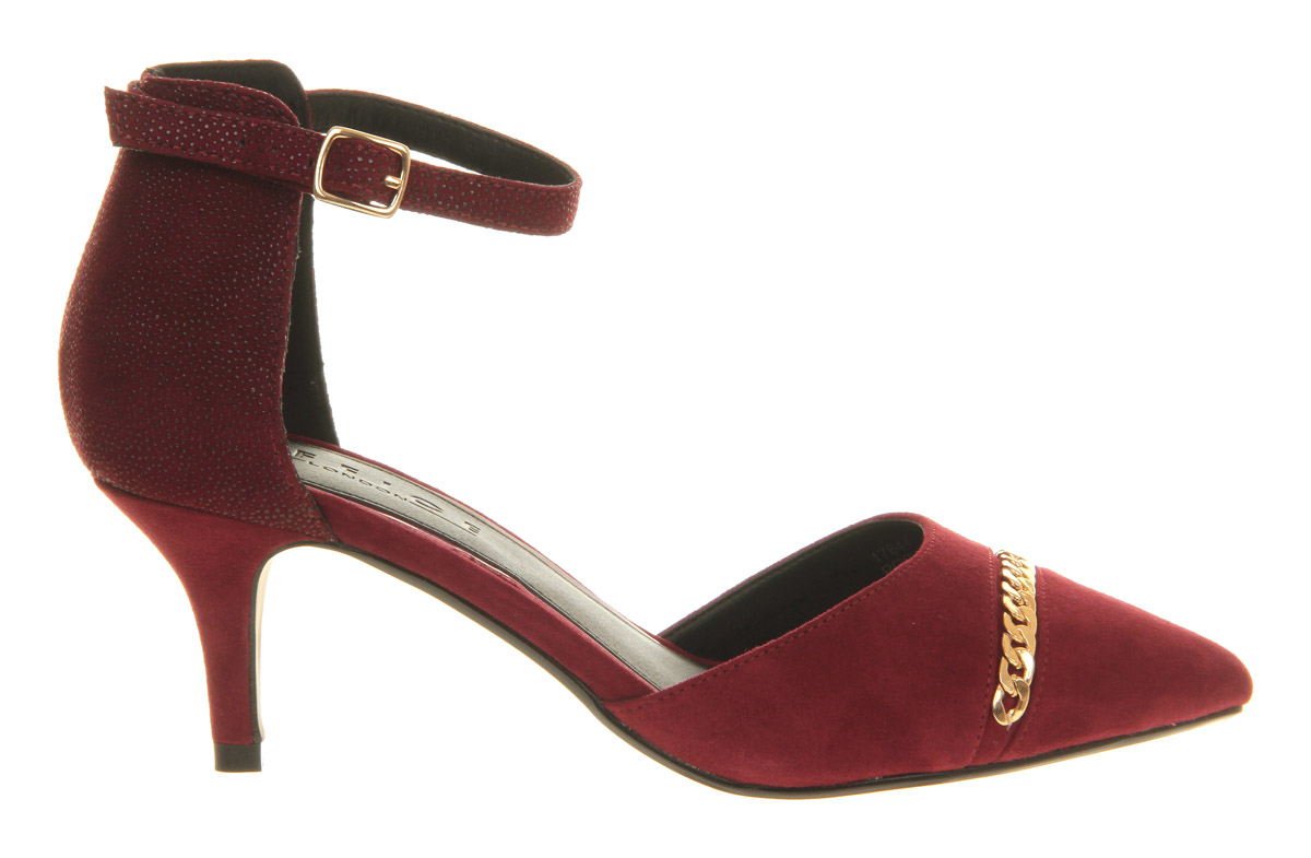 OFFICEGaze Two Part CourtBurgundy Suede