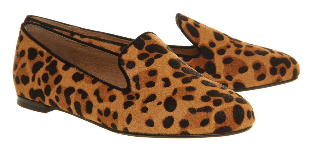OFFICE Viscount Slipper Leopard Pony Effect - Flat Shoes for Women