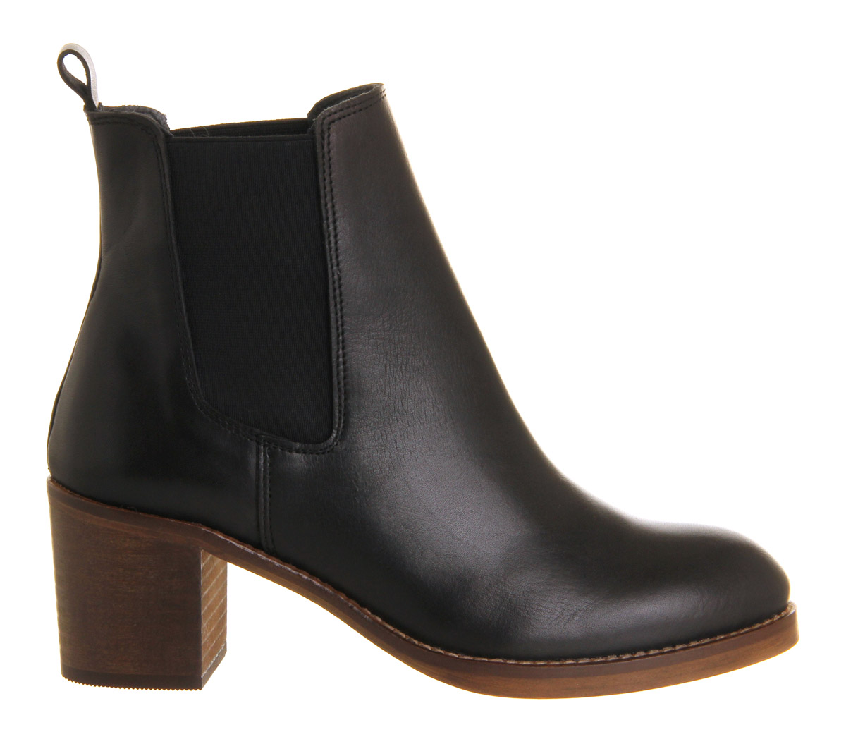 OFFICEClara Smart Mid Heel ChelseaBlack Leather