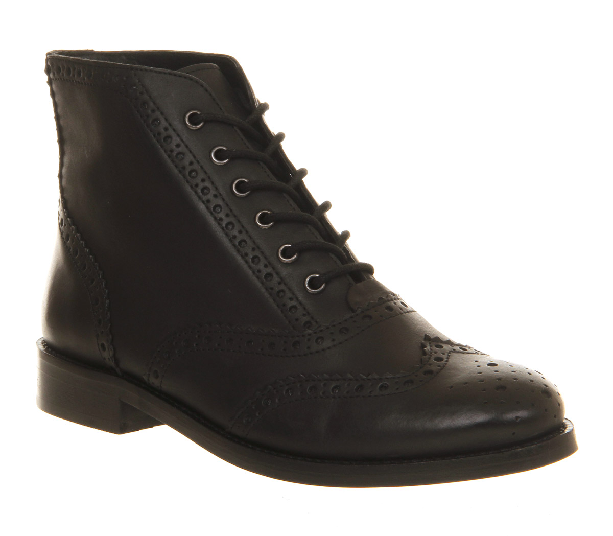 OFFICECrampton Brogue Lace UpBlack Leather