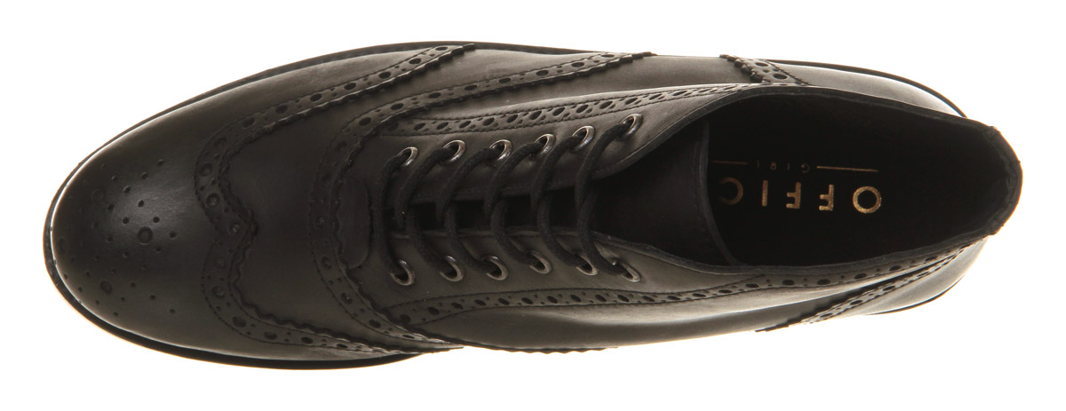 OFFICECrampton Brogue Lace UpBlack Leather