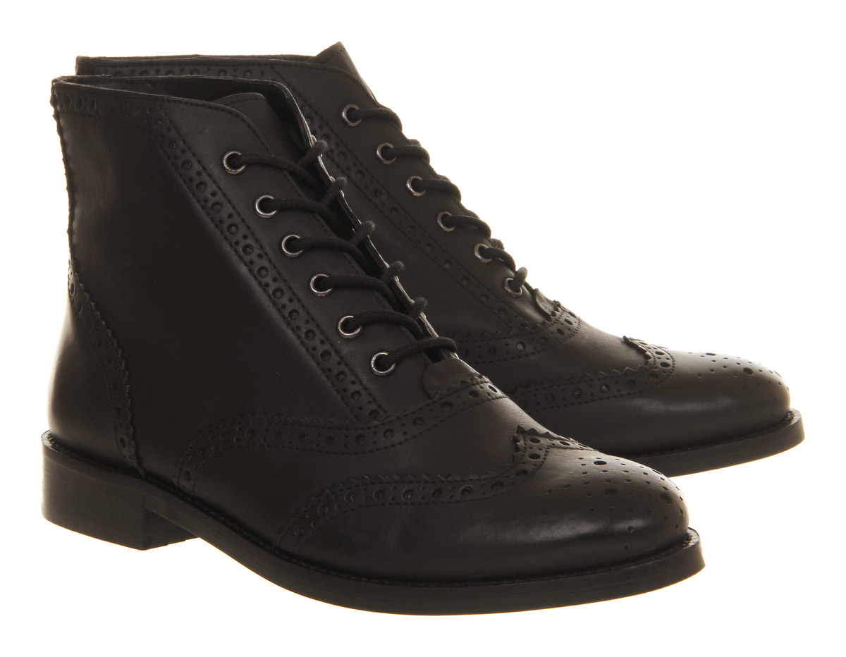 OFFICECrampton Brogue Lace UpBlack Leather