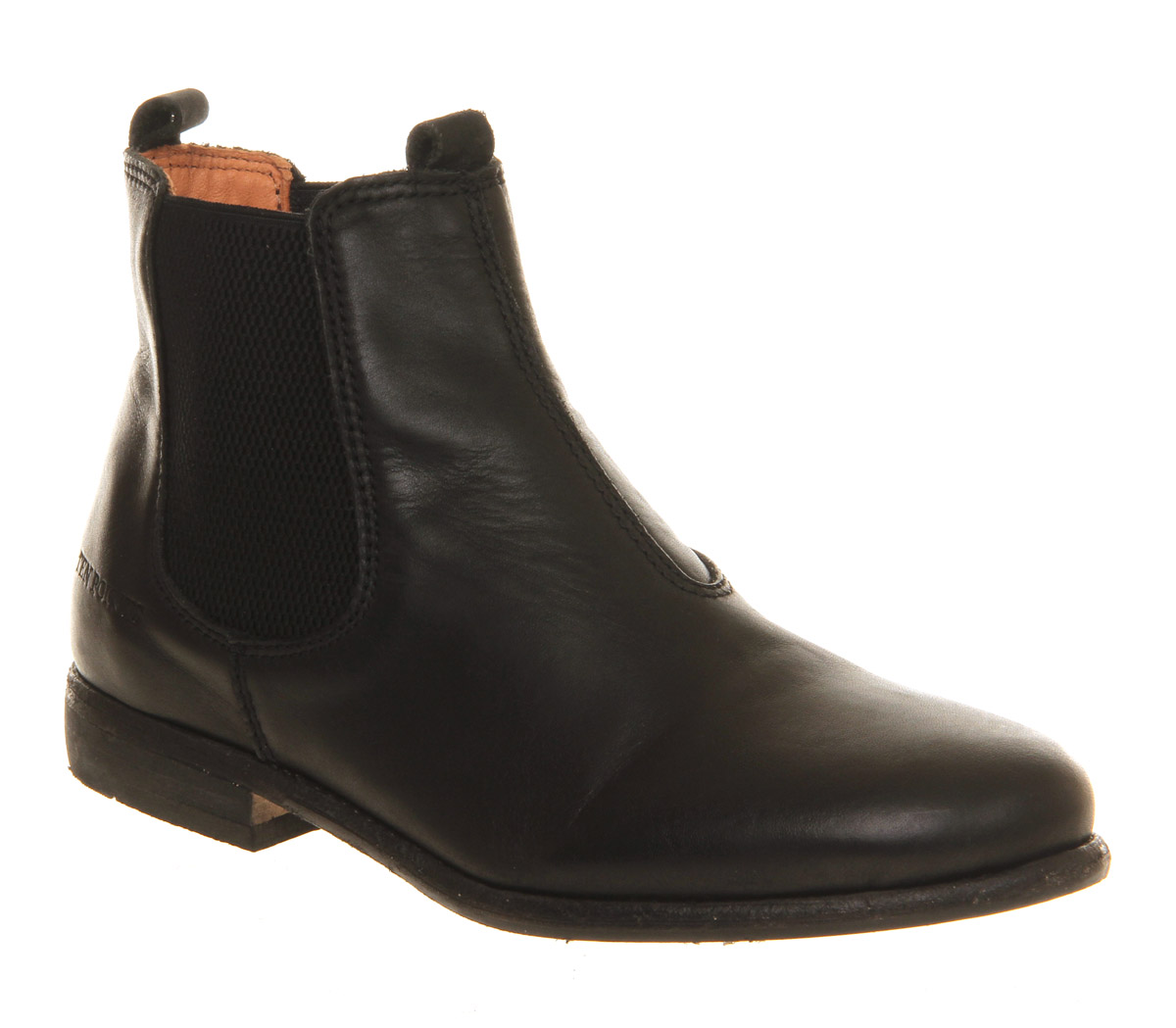 Ten Points Chantilly Chelsea Black Leather - Ankle Boots