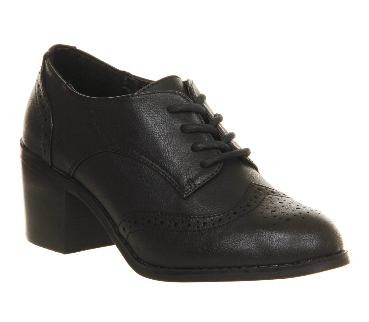 OFFICEGent Lace Up Block HeelsBlack