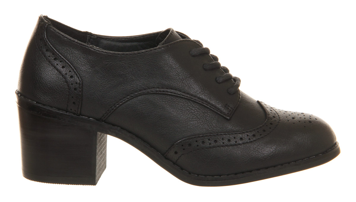OFFICEGent Lace Up Block HeelsBlack