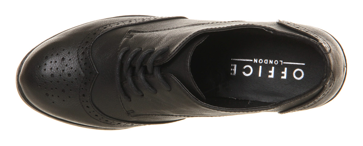 OFFICEGent Lace Up Block HeelsBlack