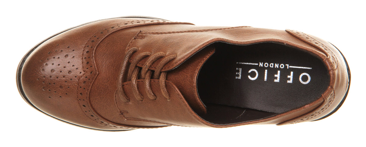 OFFICEGent Lace Up Block HeelsTan
