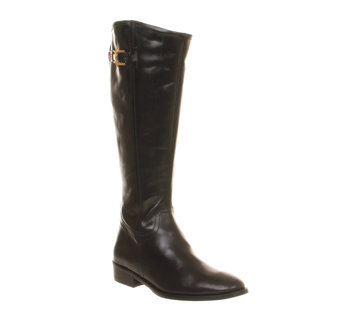 OFFICE Napoleon Knee Boots Black Leather - Knee High Boots