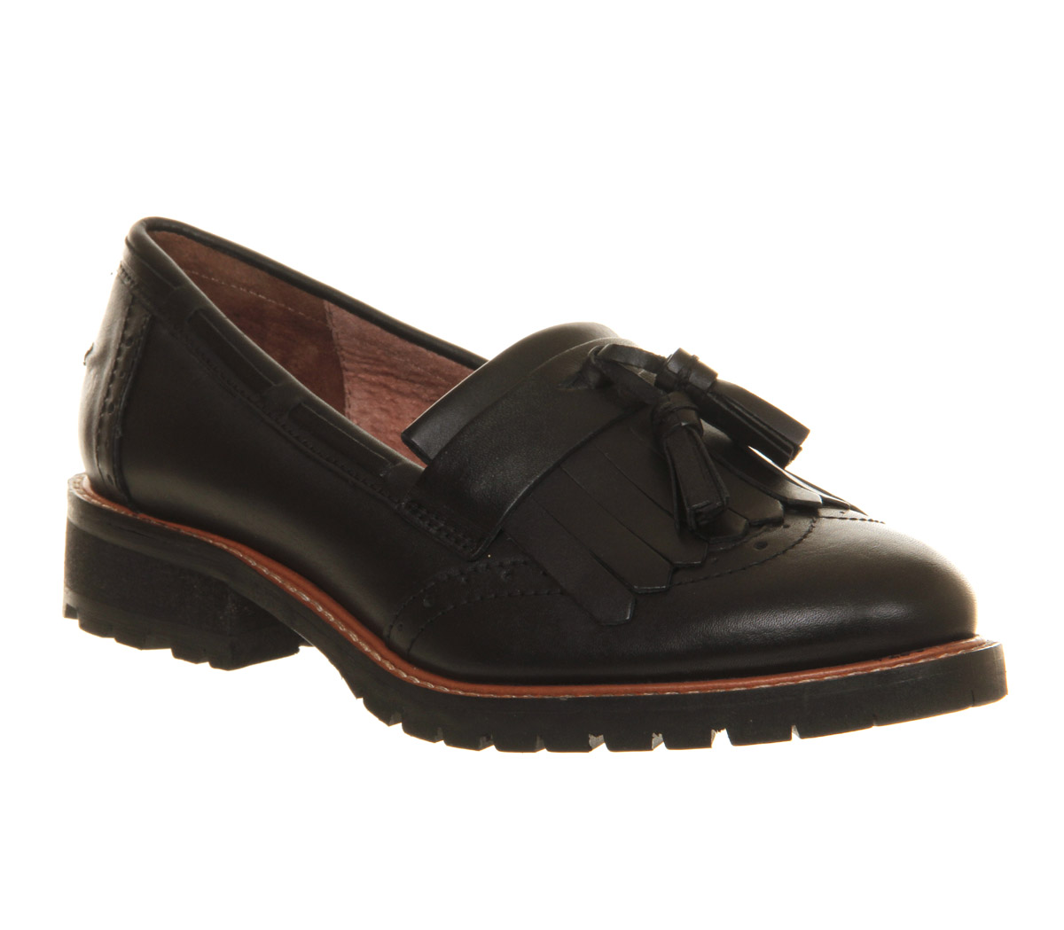 OFFICEViva Tassle Cleated loafersBlack Leather