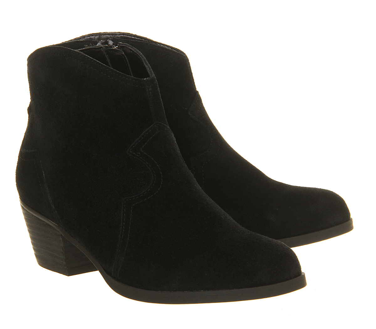 OFFICECourtney Suede Western bootsBlack Suede