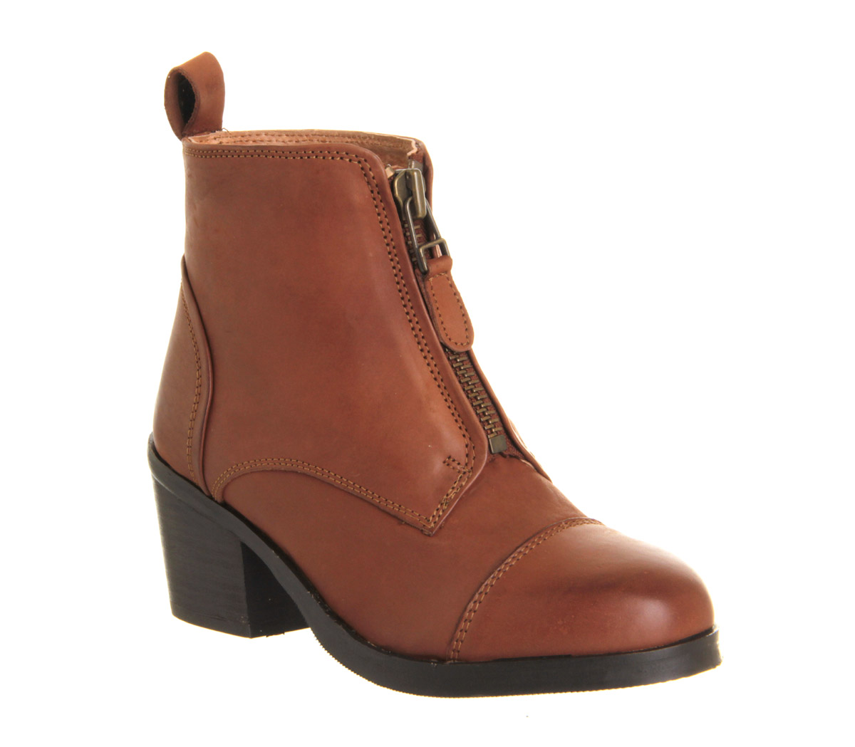 OFFICECrimson Front Zip bootsTan Nubuck