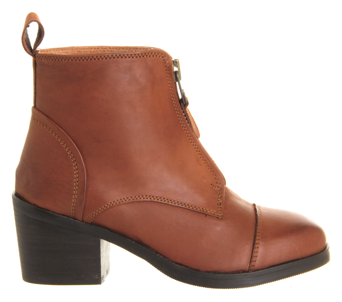 OFFICECrimson Front Zip bootsTan Nubuck