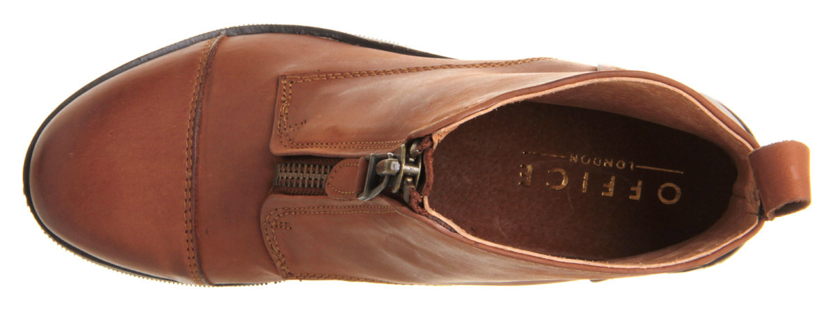 OFFICECrimson Front Zip bootsTan Nubuck