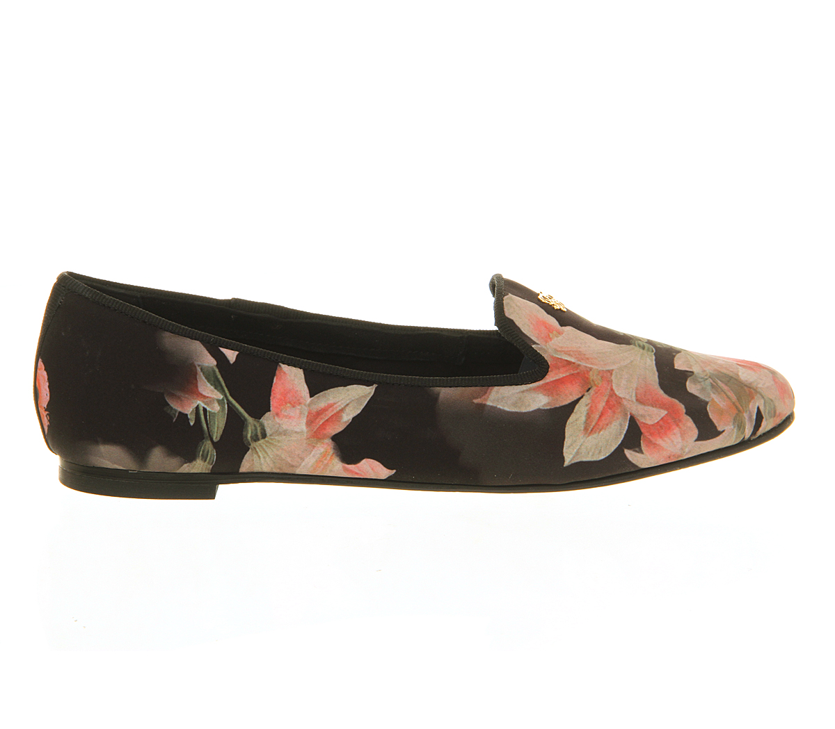 Ted Baker Jaday Slipper Black Multi Opulent Bloom - Flat Shoes for Women