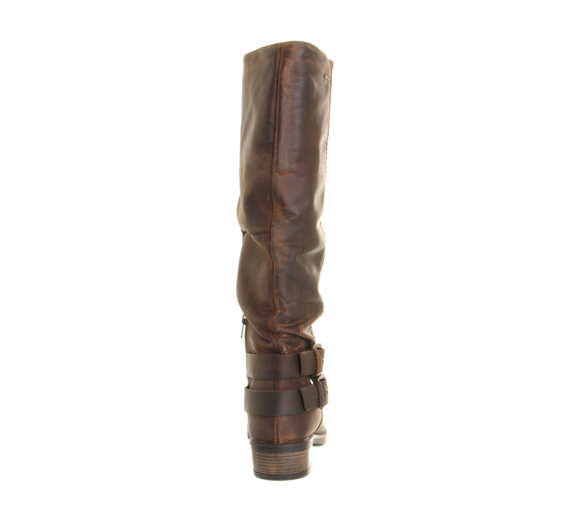 OFFICENifty Buckle Knee BootsTan Leather