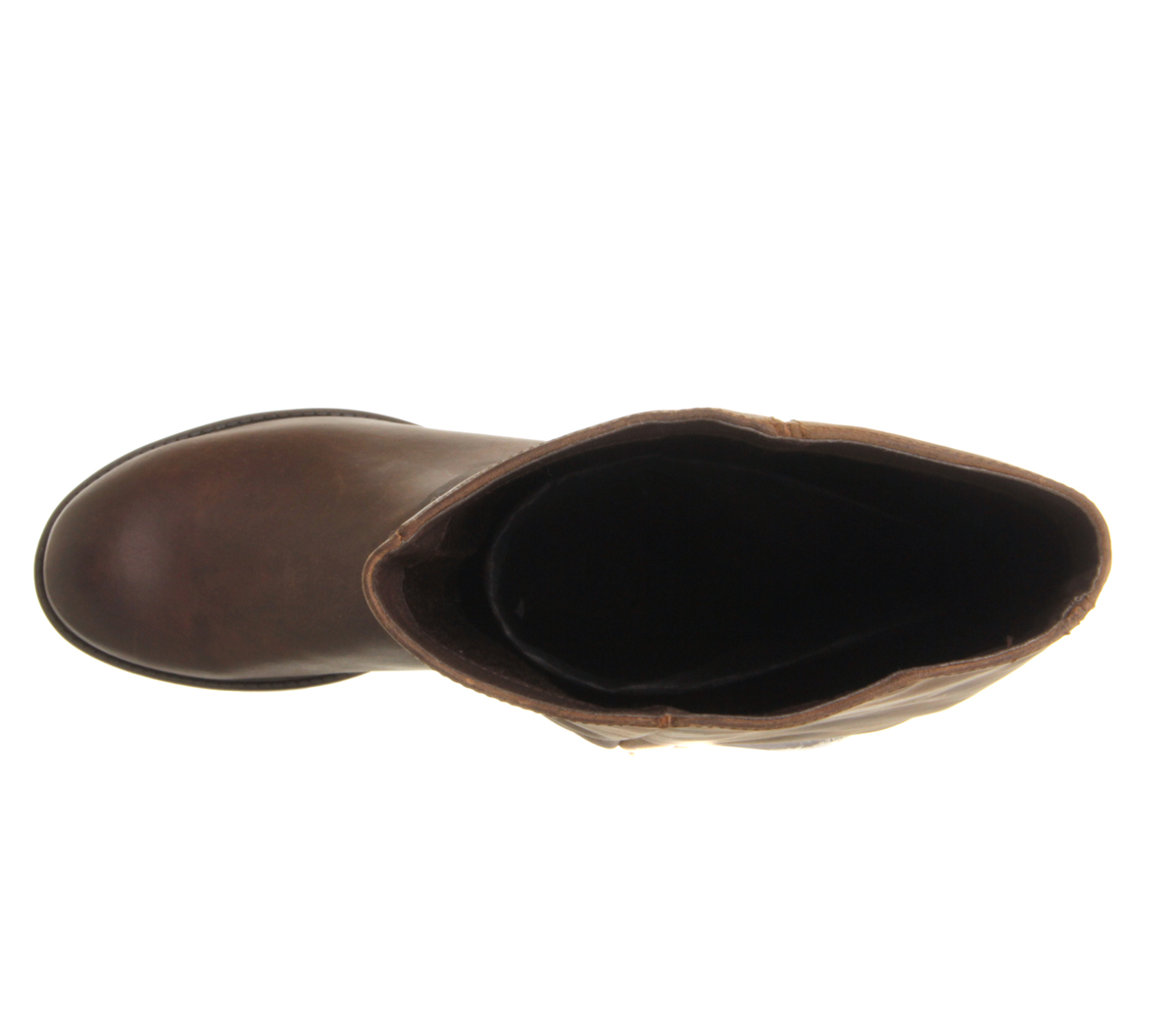 OFFICENifty Buckle Knee BootsTan Leather