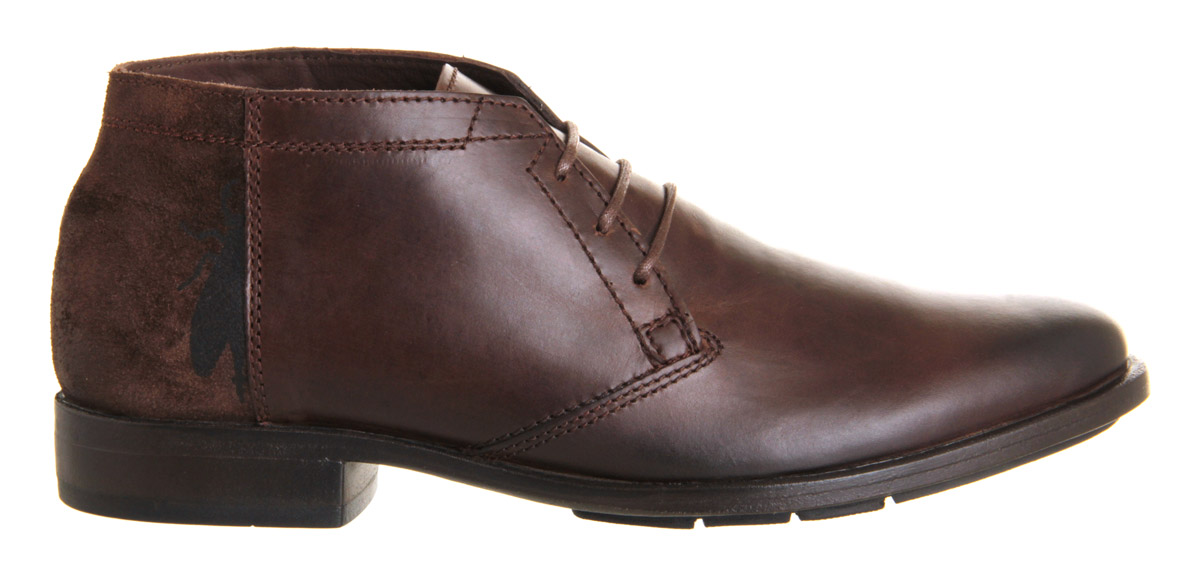 Fly London Peet Chukka boots Camel Leather Suede - Men