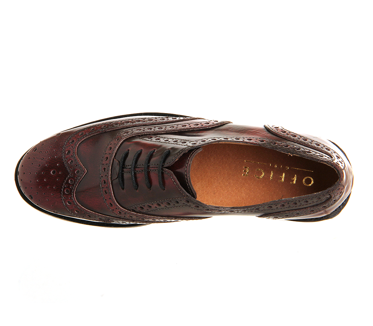 OFFICEVictory Brogue Lace UpBurgundy Box Leather