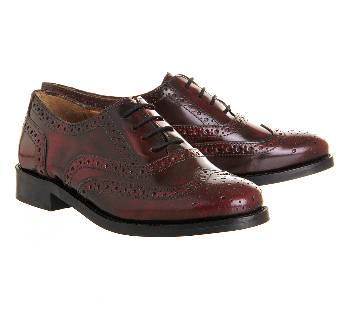 OFFICEVictory Brogue Lace UpBurgundy Box Leather