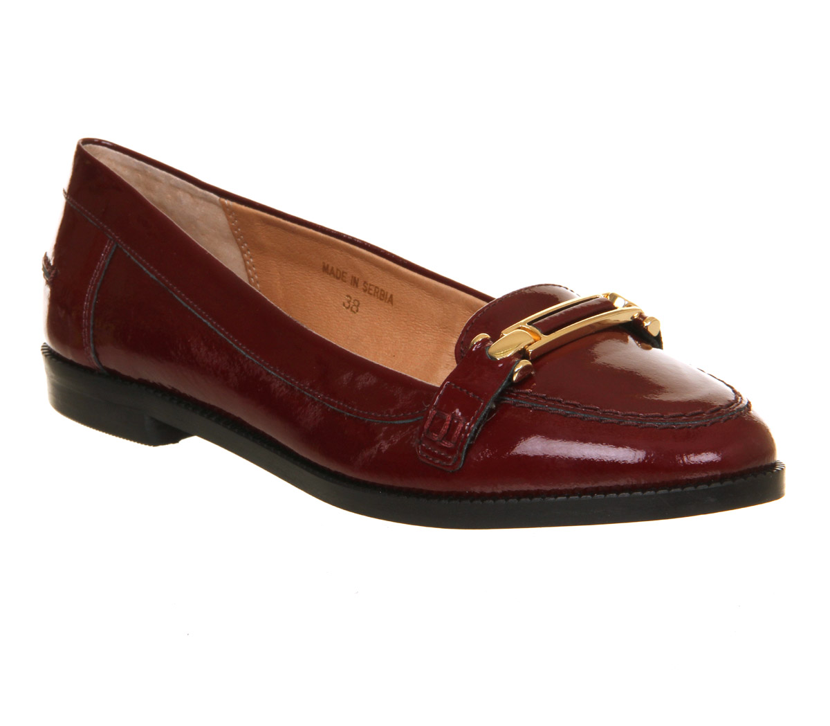 Office Victoria loafers Burgundy Patent Leather - Flat Shoes for Women