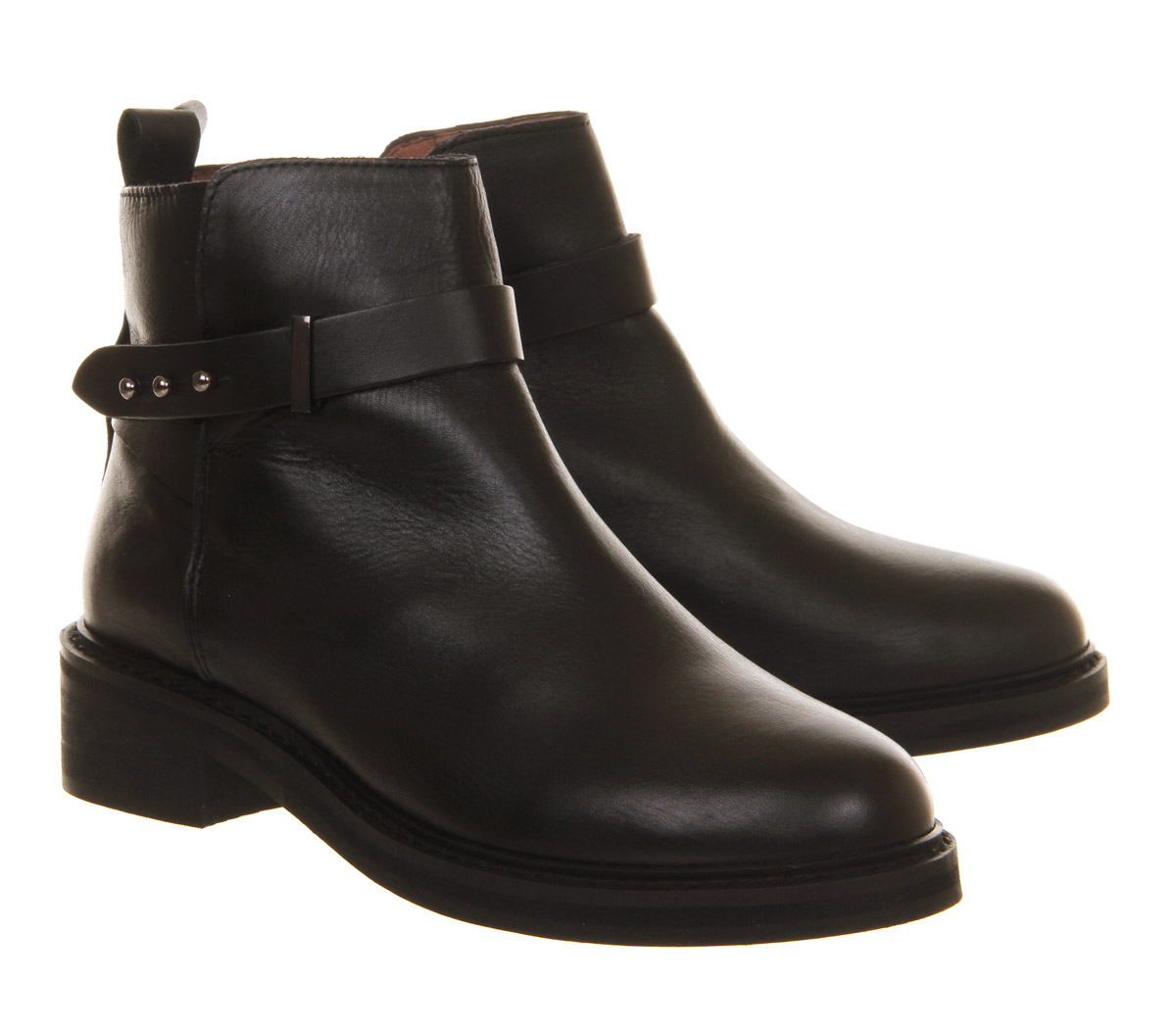 OFFICECalvin Ankle bootsBlack Leather