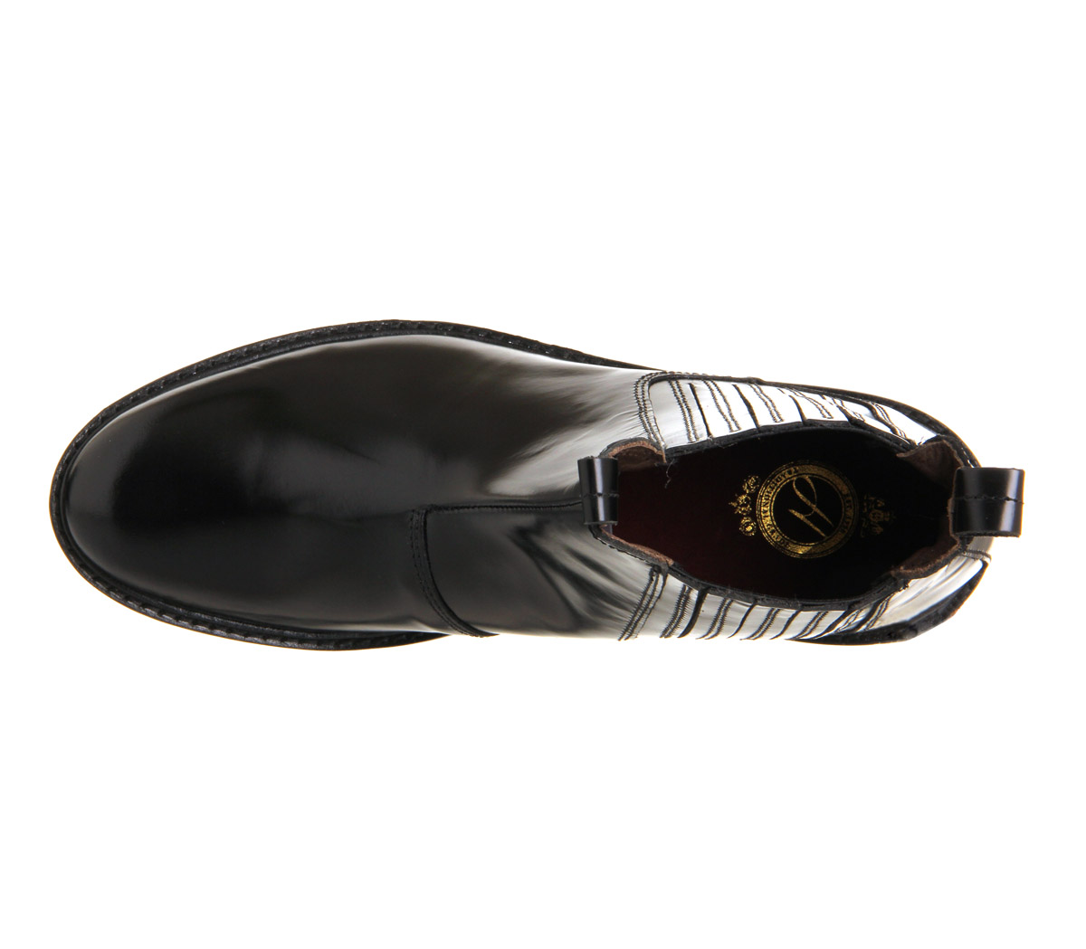 Hudson LondonTafler Chelsea bootsBlack Hi Shine Leather