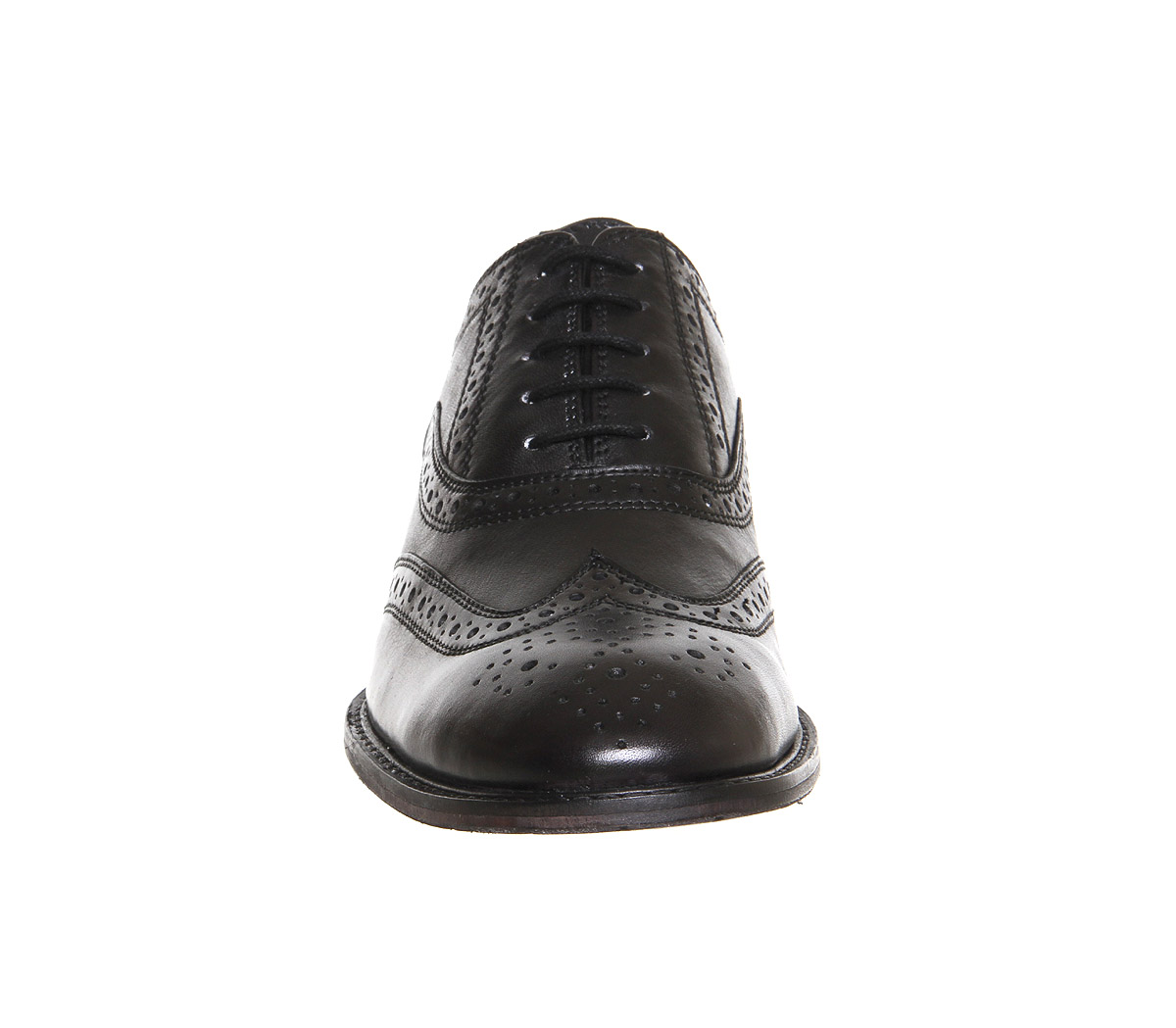 OFFICE Attick Brogue Black Leather - Men’s Smart Shoes