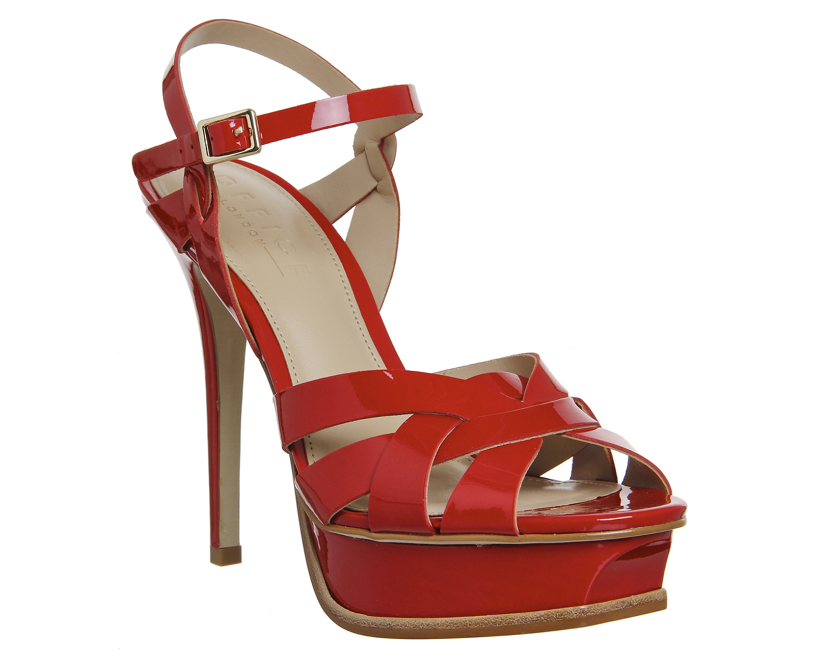 red platform heels uk