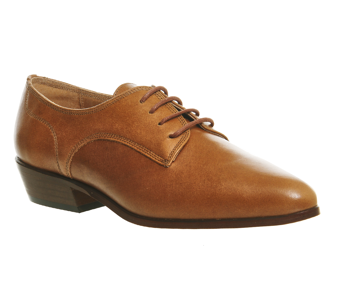 OFFICEPiccadilly Lace Up FlatsTan Leather