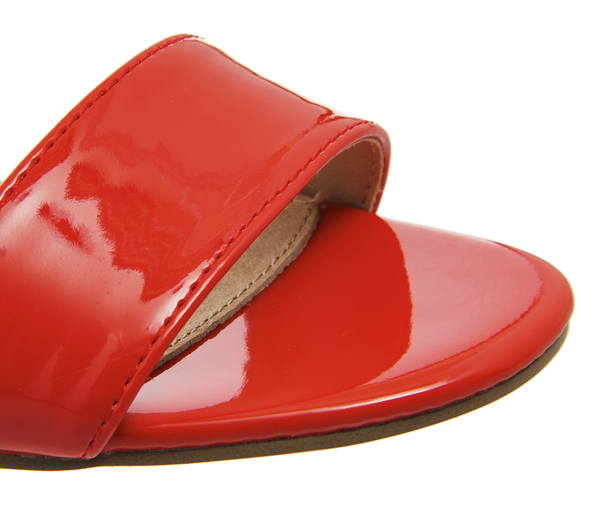 OFFICEWatermelon Block Heel SandalRed Patent
