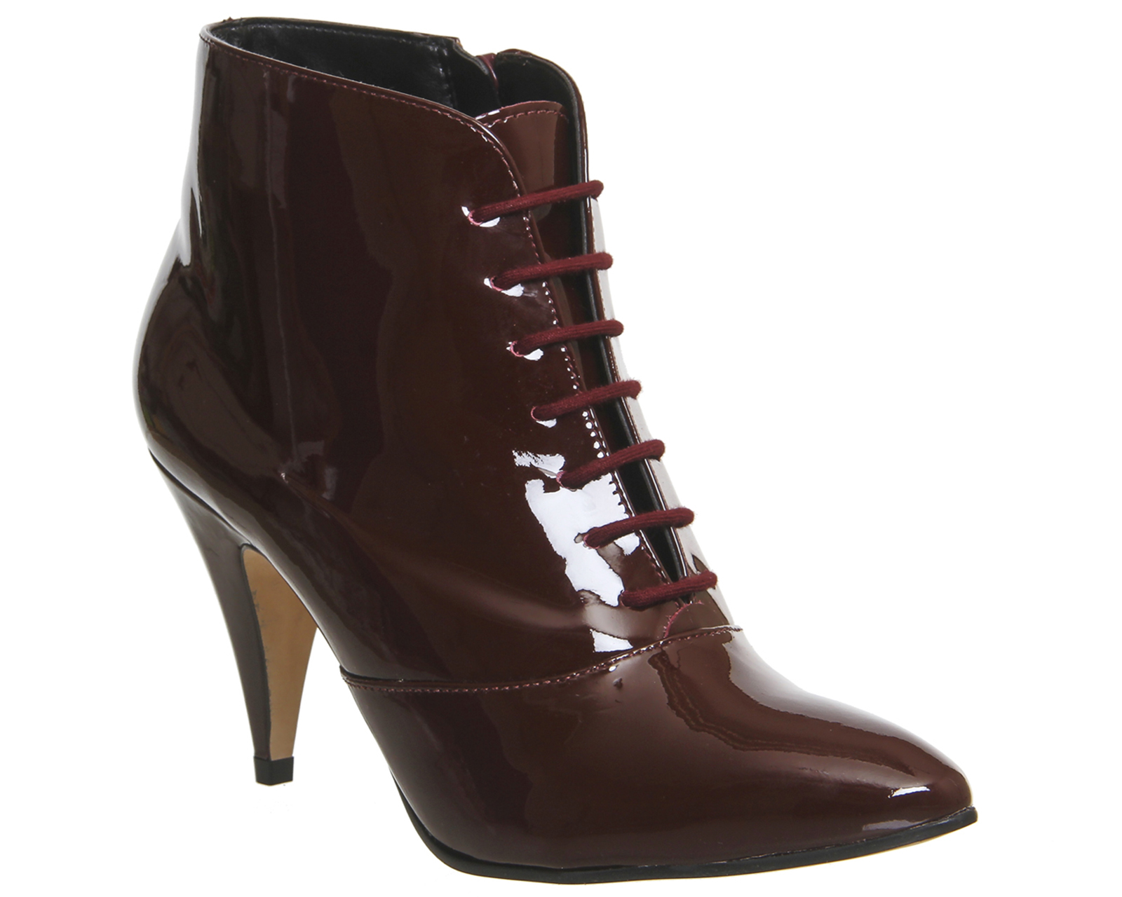 OFFICELauper Lace Up BootsBurgundy Patent