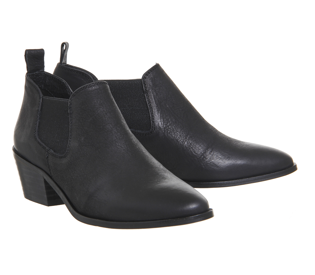 OFFICEFestival Western Shoe BootsBlack Leather