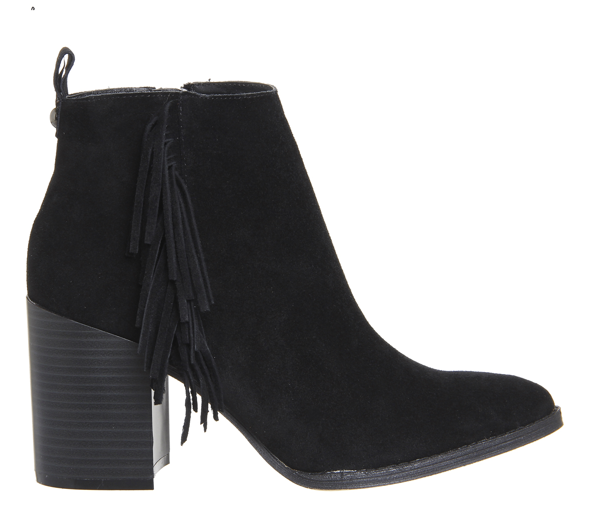 OFFICEJasper Fringed BootsBlack Suede