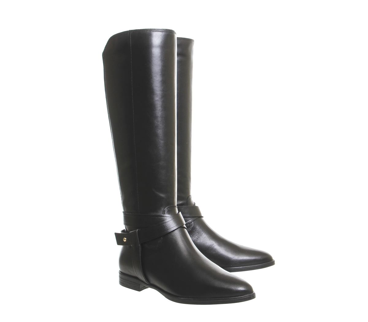 OFFICEKingdom Riding BootsBlack Leather