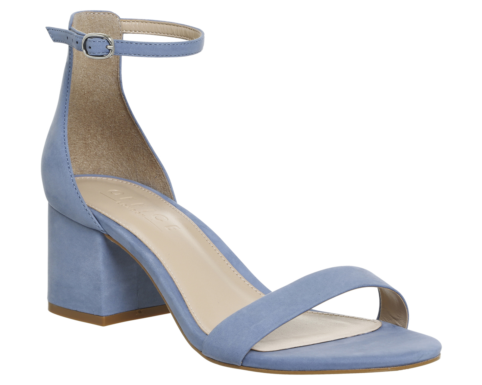 blue block heels