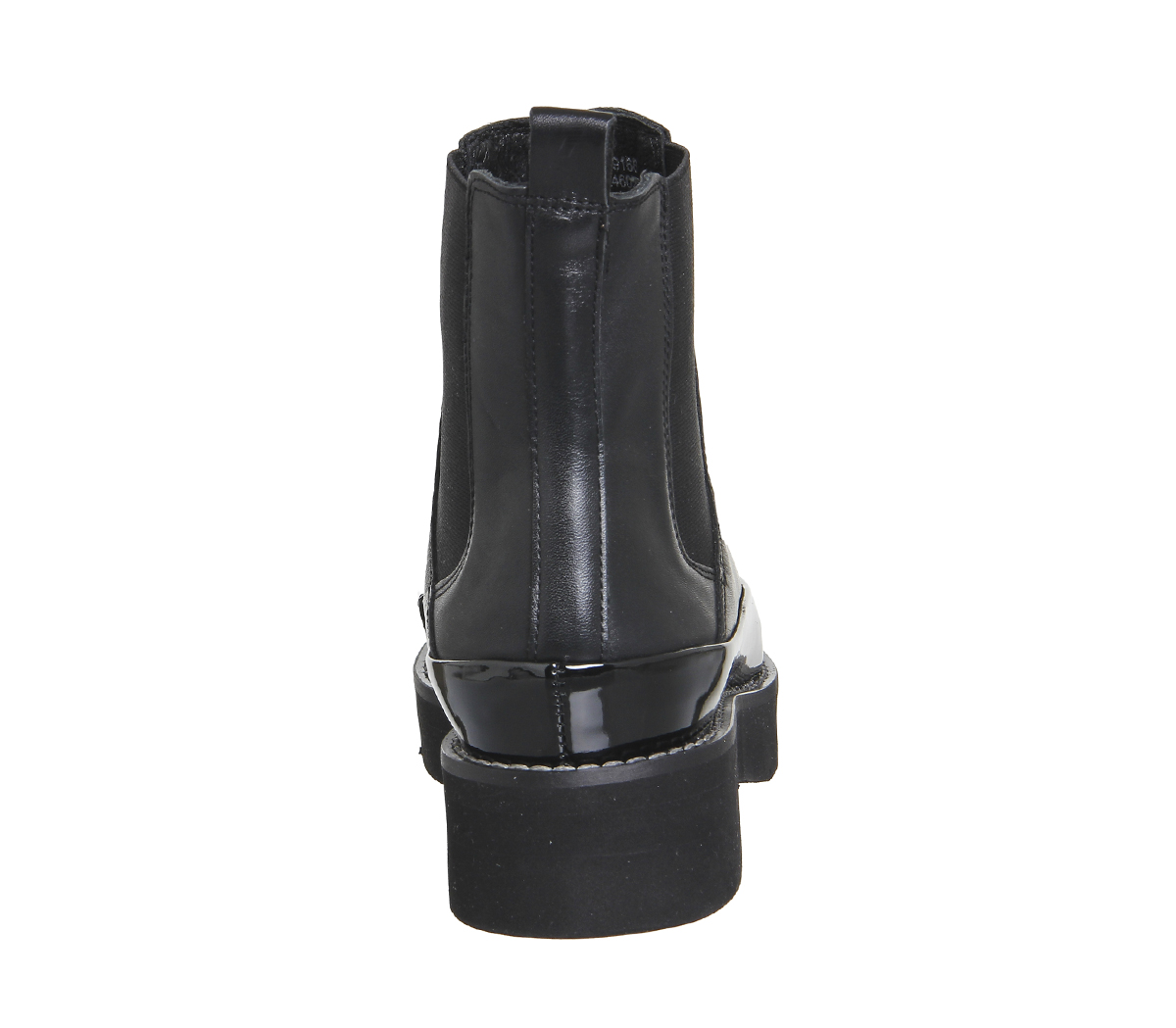 OFFICEJay Chunky Chelsea BootBlack Leather Black Patent