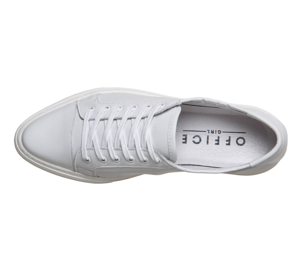 OFFICELibra Point Lace Up TrainerWhite Leather