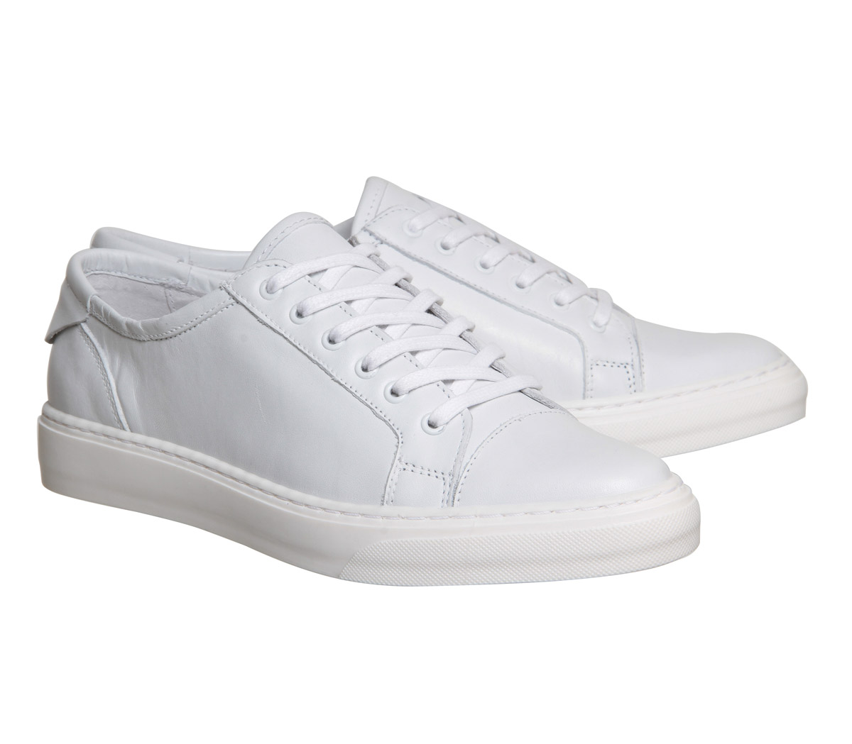 OFFICELibra Point Lace Up TrainerWhite Leather