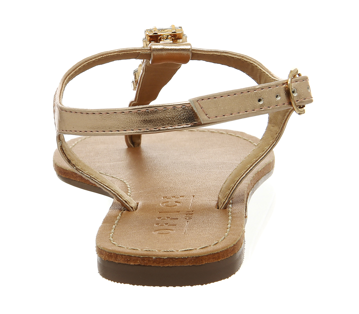 OFFICEOctavia Embellished T Bar SandalsRose Gold