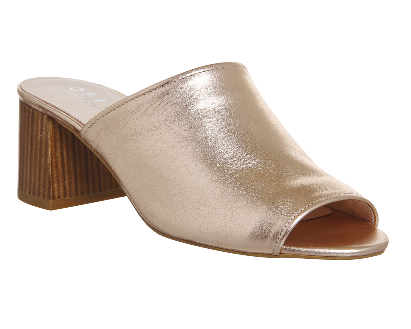 gold mules heels uk