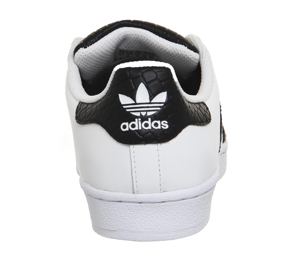 adidas Superstar 1 White Black Croc - Women's Trainers