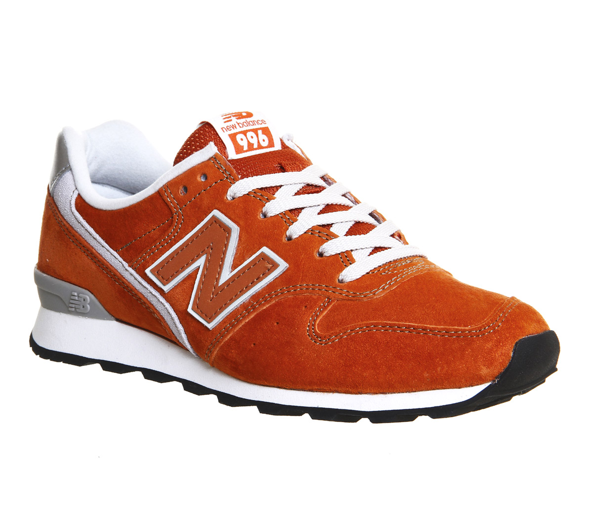 new balance 996 orange leather/mesh trainers