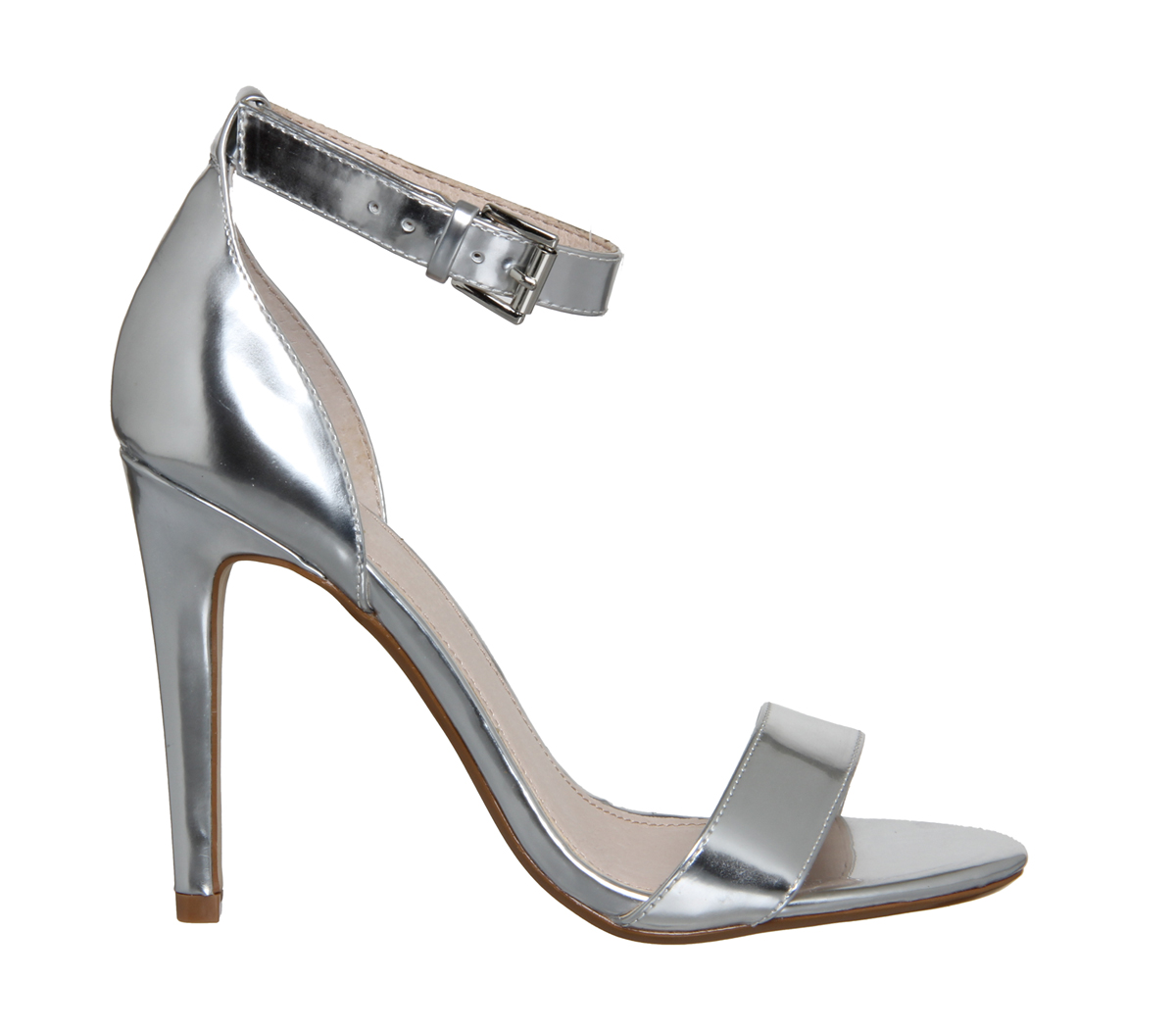 Office Saintly Single Sole Sandals Silver - High Heels