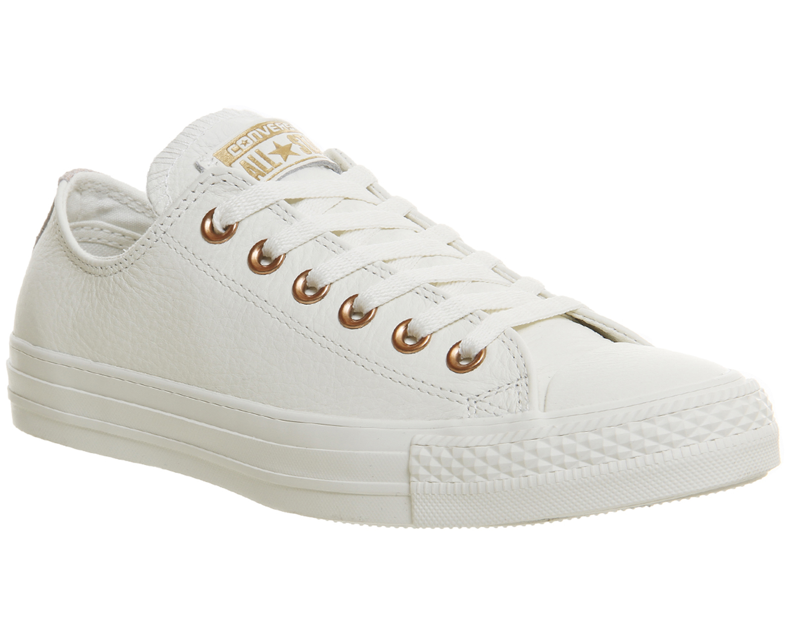 white and gold converse leather