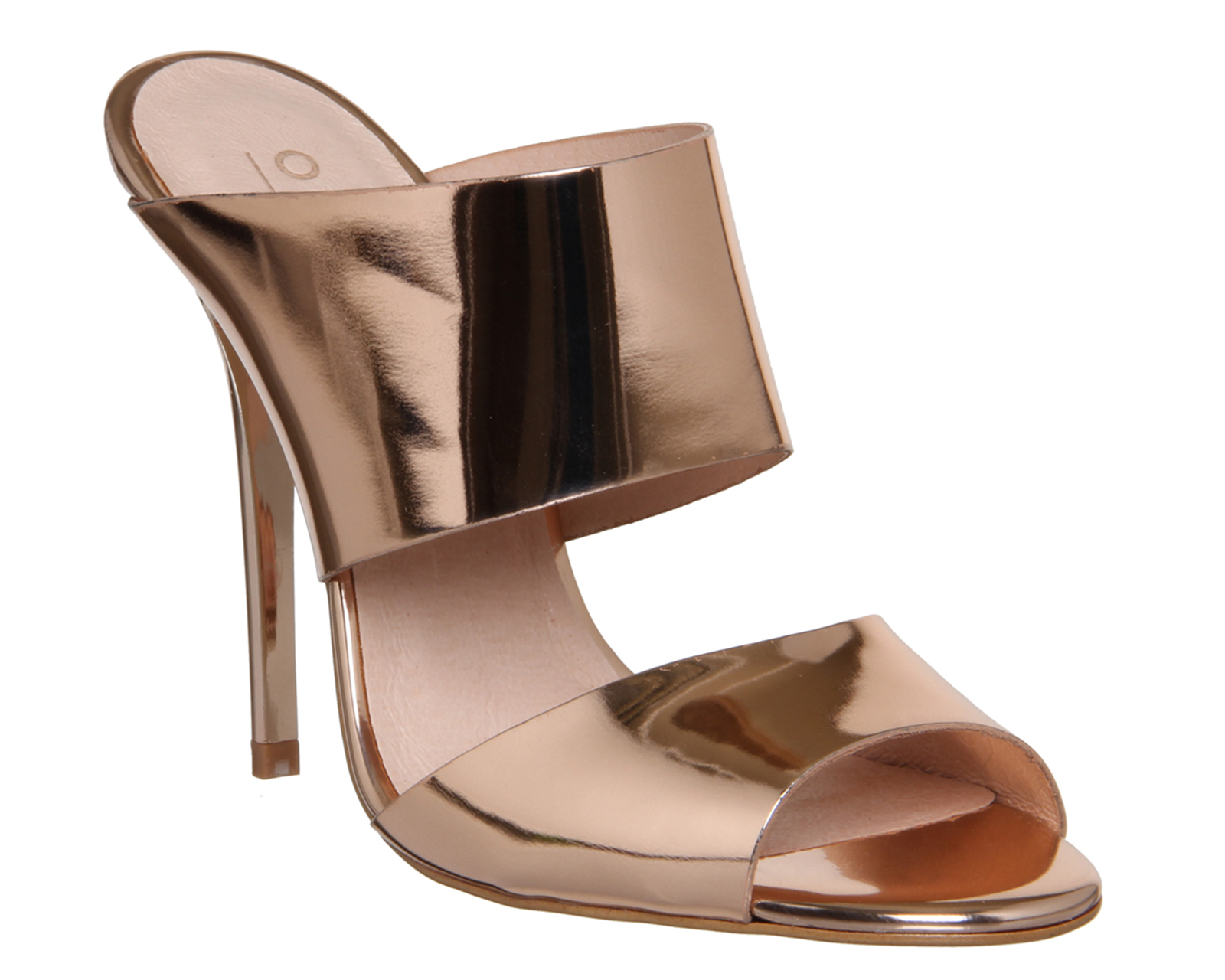 rose gold peep toe heels
