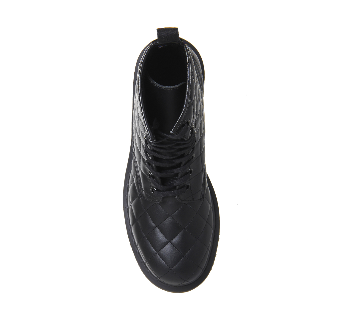 Dr. Martens8 Eyelet Lace Up BootsBlack Quilted Leather